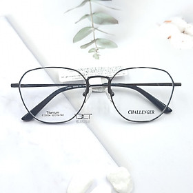 GỌNG KÍNH THỜI TRANG DÀNH CHO NỮ, PHOM TRÒNG LỤC GIÁC, CHẤT LIỆU TITANIUM, CHÍNH HÃNG CHALLENGER C22034