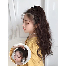 Tóc giả cột xù mì siêu xinh. Giống y tóc thật và đẹp hơn tóc thật. Chất tóc tơ loại 1 có thể dùng nhiệt để bấm uốn , duỗi gội thoải mái