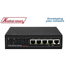 Bộ chuyển mạch 6 port DIN Rail Mount managed Ethernet switch, 4 port Gigabit Ethernet, 2 SFP - Xmethod Network - Hàng chính hãng 