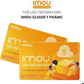 Mua Card Lưu Trữ Đám Mây Cloud Imou (1 Tháng) Cho Camera IMOU - Hàng Chính Hãng