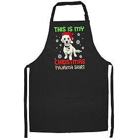 Tạp Dề Làm Bếp In Hình This Is My Christmas Pajama Poodle Santa Gift