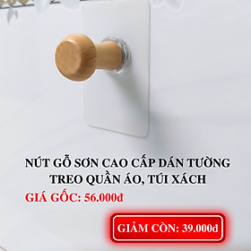 Hình ảnh NÚT GỖ CAO CẤP DOLA  HOME DÁN TƯỜNG TREO QUẦN ÁO, TÚI XÁCH, MŨ BẢO HIÊM, VẬT DỤNG GIA ĐÌNH CẦN THIẾT