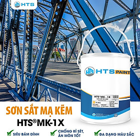 Sơn sắt mạ kẽm HTS MK-1X thùng 3 Kg - Đa dạng màu, Độ bền cao, Chống rỉ tốt