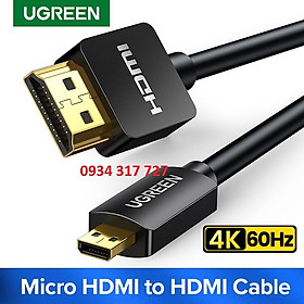 Mua Cáp Micro HDMI to HDMI dài 1m  1 5m  2m 3m Ugreen hỗ trợ 4K60Hz HDR hàng chính hãng
