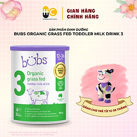 Sản phẩm dinh dưỡng công thức hữu cơ Bubs Organic Grass Fed Toddler Milk Drink 3 (12–36 tháng tuổi)