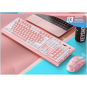 Bộ bàn phím chuột không dây Yindiao KM-01 kết nối bằng chip USB 2.4G chuyên game có đèn led cực đẹp - HN - HÀNG CHÍNH HÃNG