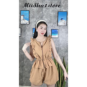 Set đồ nữ đi chơi, Bộ cánh tiên cộc tay quần giả váy sang chảnh xinh đẹp thời trang hot trend