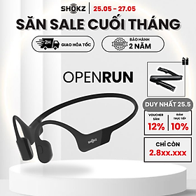 Tai Nghe Bluetooth Thể Thao Truyền Âm Thanh Qua Xương SHOKZ OPEN RUN S803 - Hàng chính hãng - màu đen