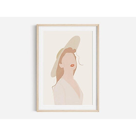 Mua Tranh treo tường | Tranh nghệ thuật trừu tượng -Abstract Woman Print Collage Woman 001