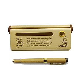 Bộ bút gỗ cao cấp tặng bạn bè - mẫu 02 (Kèm hộp đựng sang trọng)