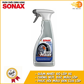 Chai xịt bảo dưỡng lốp ô tô cao cấp Tyre Care Xtreme Sonax 256241 500ml - Giảm nhiệt độ lốp xe, chống lão hóa, nứt nẻ, phục hồi màu đen lốp xe