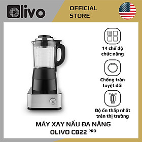 Máy Xay Nấu Cao Cấp OLIVO CB22 PRO - Độ Ồn Thấp Nhất - Chống Trào Tuyệt Đối - Vệ Sinh Khử Khuẩn - Thương Hiệu Mỹ - Hàng Chính Hãng