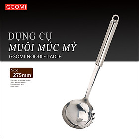 [HÀNG CHÍNH HÃNG]Muôi múc mỳ dài 28 cm, rộng 8 cm bằng thép không gỉ an toàn sức khỏe GGOMi Hàn Quốc GG487