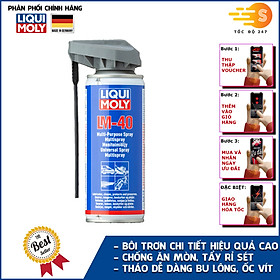 Dầu bôi trơn đa năng tẩy rỉ sét có vòi xịt Liqui Moly 3390 - Tháo ddàng bu lông, ốc vít, giảm ma sát chi tiết