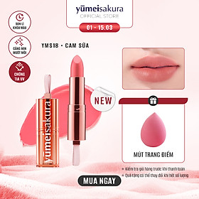 Son Thỏi Màu Cam Sữa Lì Mịn Siêu Dưỡng Yumeisakura Chotto Matte Milky Orange Lipstick YMS18 3.5g