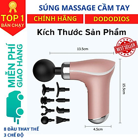 Súng massage cầm tay cao cấp dododios chính hãng mát xa gun bộ máy giãn cơ đấm lưng matxa đau cổ vai gáy mini - Máy Massage Cầm Tay KH-320 - 6 Cấp Độ, Hỗ Trợ 