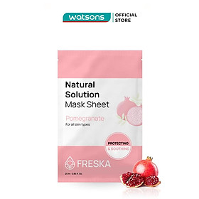 Mặt Nạ Giấy Freska Chiết Xuất Quả Lựu Natural Solution Mask Sheet Pomegranate 25ml