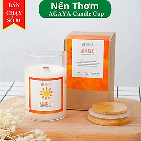 Nến thơm phòng AGAYA candle Cup hương cam, bưởi, gừng và quế - Mùi AWAKEN