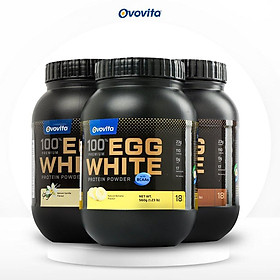OVOVITA Combo 3 Hũ Egg White Protein Hỗ Trợ Tăng Cơ. Đầy Đủ 3 Hương Vị