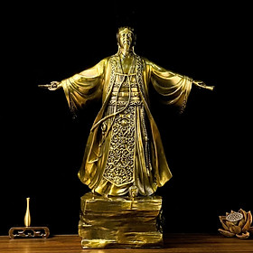 Mua Tượng Gia Cát Lượng Khổng Minh đón gió bằng đồng vàng phong thủy Hồng Thắng