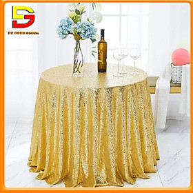 Mua Khăn Trải Bàn Tròn Khăn Vải Kim Sa Sang Trọng Khổ 1m2x1m2 Trang Trí Nhà Cửa  Sự Kiện DG-582