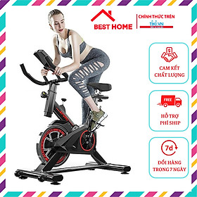 Xe đạp tập gym, xe đạp tập tại nhà loại 1 , xe đạp thể thao  dụng cụ tập gym tại nhà, bàn đạp kiểu lồng chân, yên xe và tay nắm có thể chỉnh độ cao, gọn gàng, không diện tích