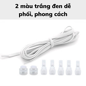 Dây giày thời trang co giãn không cần buộc kèm khóa phụ kiện tiện dụng giày thể thao sneaker cho người lớn và trẻ em