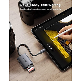 Mua Đầu đọc thẻ SD/TF chuẩn USB 3.1 Type-C Ugreen 80888 vỏ nhôm cao cấp - Hàng chính hãng