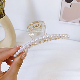 kẹp tóc ngọc trai nhân tạo phong cách Hàn Quốc điệu đà dễ thương - dài 11cm
