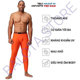 Quần legging thể thao nam Devops body poly cao cấp co giãn  bó cơ chạy bộ đạp xe gym fitness work out bơi DET1005