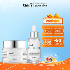 Combo Mặt nạ ngủ Dear, Klairs Freshly Juiced Vitamin E Mask 90mlTinh chất Dear, Klairs Freshly Juiced Vitamin Drop 35ml - 90ml35ml