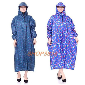 Áo Mưa Bít Vải Dù 1m4 Hoa Không Thấm Nước