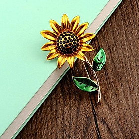Sunflower Brooch Pins Crystal Brooch Pins Jewelry Coat Sweater Banquet Party