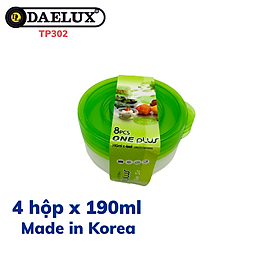 Mua Bộ 4 Hộp đựng thực phẩm 190ml Oneplus TP302 Made in Korea đế chống trầy  dùng được cho lò vi sóng  máy rửa chén - Hàng Chính Hãng