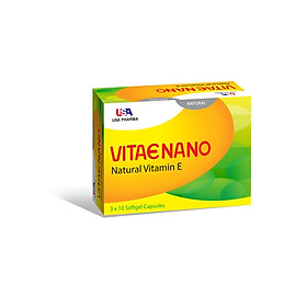 Vitamin E400 Nano - Uống Hoặc Bôi - Đẹp Da Sáng Da Nguyên Liệu Nhập Khẩu Mỹ - Natural Vitamin E Vitae Nano - Hộp 30 Viên