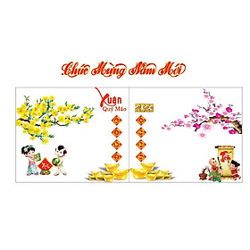 Mua Decal trang trí tết - decal tết dán cửa kính chúc mừng năm mới PK659
