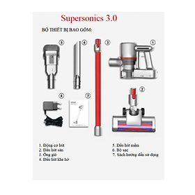 Mua Máy Hút Bụi Cầm Tay Không Dây Airbot Supersonics 3.0 19KPa PB501 Gia Đình Pin Sạc Rời làm sạch Giường Đệm Nệm Xe Hơi