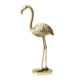 2X Gold Flamingo Figurine Statue Resin Animal Sculpture Artwork Home Decor A