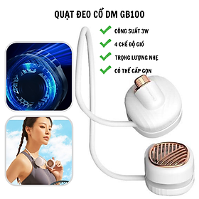 Mua Quạt đeo cổ mini Sothing DEM GB100 4 tốc độ gió  pin dùng tới 6h  có thể gấp gọn- Hàng chính hãng
