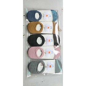 Set 10 đôi tất nữ ngắn cổ, tất kính, tất hoa cúc