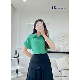Áo Sơ Mi Nữ NK Fashion Cổ Đức Vai Chờm Chất Vải Mềm Mịn Thoáng Mát Phù Hợp Đi Làm Đi Chơi UKSM2304009