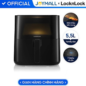 Mua Nồi chiên không dầu Lock&Lock EJF996BLK 5.5L Visible air fryer CUBE - Hàng chính hãng  cửa sổ trong suốt  7 menu có sẵn