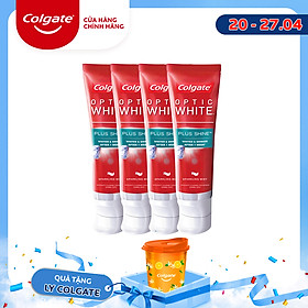 Bộ 4 Kem đánh răng Colgate Plus Shine làm trắng răng & sáng răng 100g