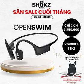 Tai Nghe Thể Thao Bơi Lội SHOKZ OPENSWIM - Truyền âm thanh qua xương Chống nước IP68 - Dung lượng lưu trữ 4GB cho 1200 bài hát - Hàng Chính Hãng