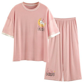 Set bộ ngủ, đồ mặc nhà áo cộc quần lửng form đẹp kèm ảnh thật
