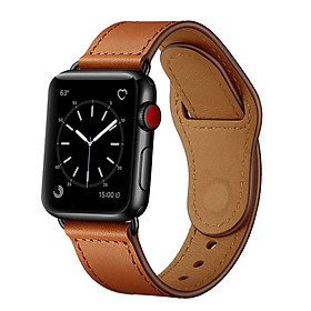 Dây Da Khóa Kiểu Dáng Sport cho Apple Watch Size 38/40/41/42/44/45mm