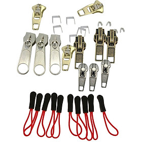 32 Pieces Mxied Universal Zipper Fix Zip Slider Rescue Instant Repair Kit Replacement