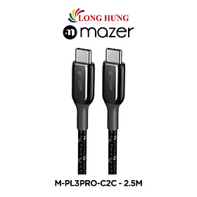 Cáp USB Type-C to USB Type-C Mazer InfiniteLink Pro III Slimmer Yet Stronger 100W M-PL3Pro-C2C - Hàng chính hãng