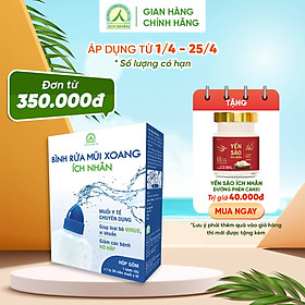 [Chính Hãng + FreeShip] Bộ 1 bình và 1 lọ muối y tế 30 viên BBR vệ sinh mũi họng diệt khuẩn, giảm các bệnh hô hấp