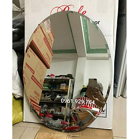 Mua Gương oval treo tường 35x45cm phôi gương bỉ - tặng kèm pas gương